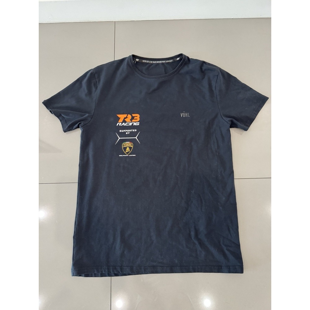 VUHL Men's Black Motorsport High Performance Tshirt Lamborghini - SIZE S